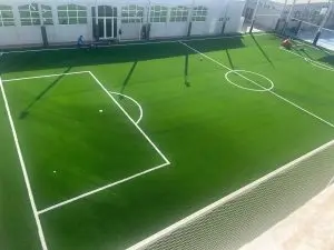 artificial grass football pitch school