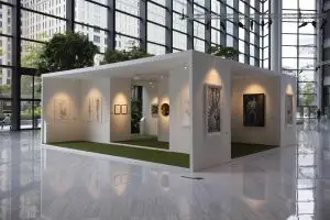 art exhibition using artificial grass standard turf
